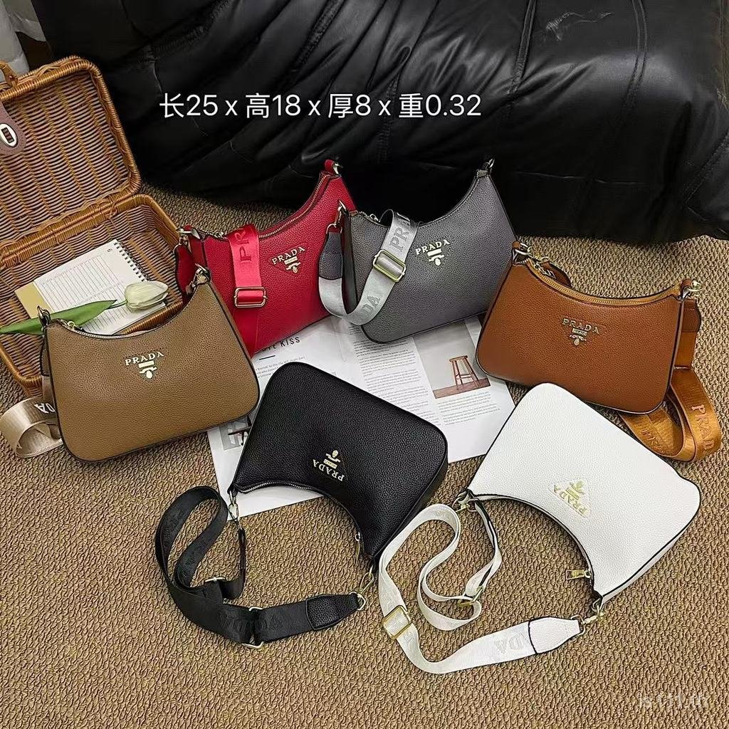 กระเป๋า Prada/กระเป๋าถือ Prada กระเป๋าสะพายไหล่กระเป๋าหญิง Tote กระเป๋า Messenger กระเป๋าอาหารค่ํากร