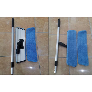 Microfiber mop ไม้ม็อบไมโครไฟเบอร์18นิ้ว ด้ามอลูมิเนียม แถมผ้าม็อบ1ผืน สีน้ำเงินคุณภาพดี