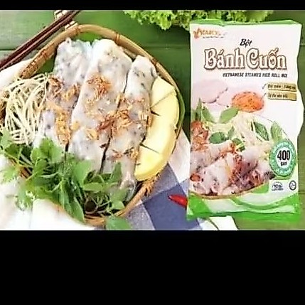 แป้งสำเร็จรูปทำข้าวเกรียบปากหม้อเวียดนาม ขนาด 400 กรัม (Bột làm bánh cuốn TaKy 400g) สามารถทำกับกระทะ