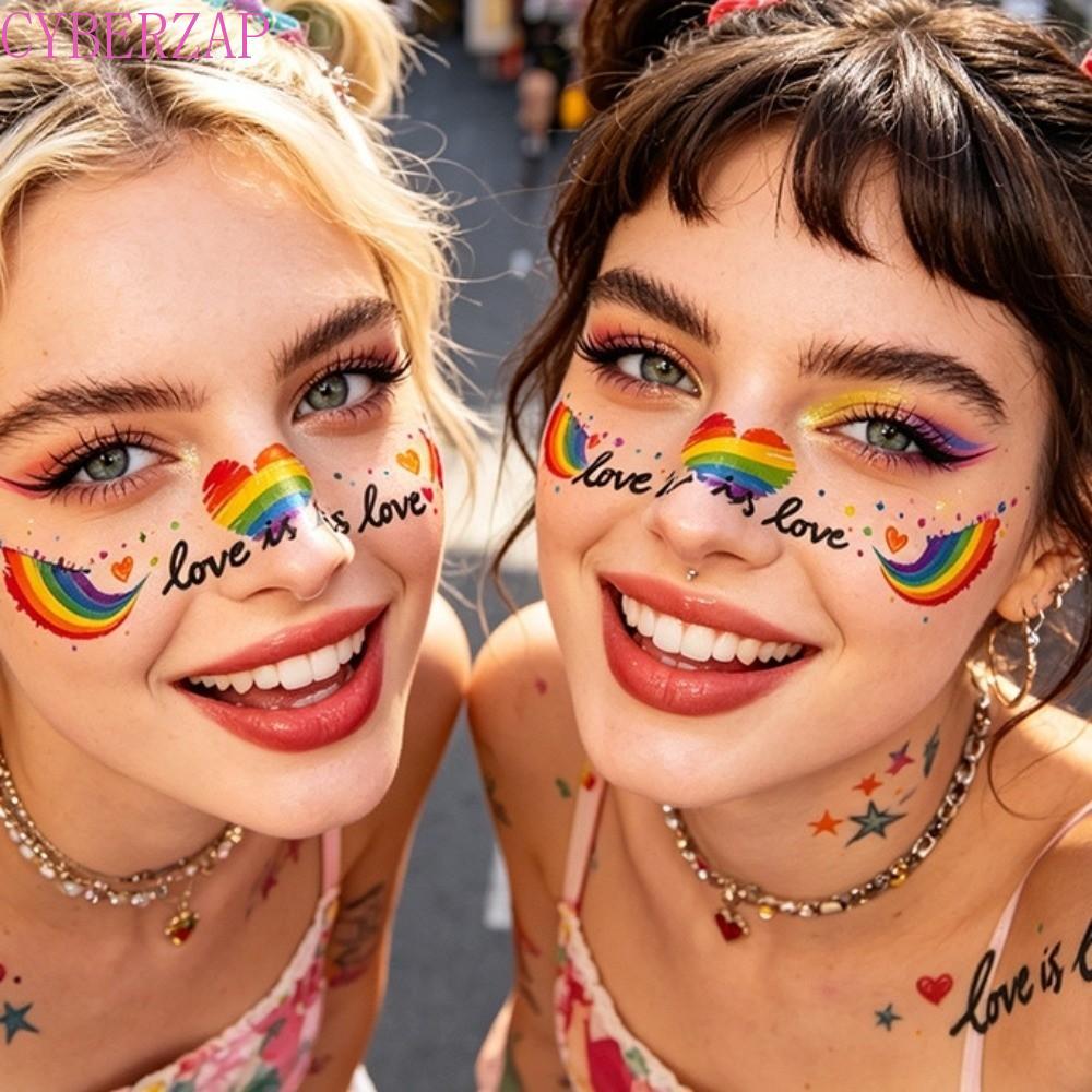 CYBERZAP Rainbow Freckles Face Tattoo, Facial Art Disposable Face Tattoos, Star Long Lasting Waterpr