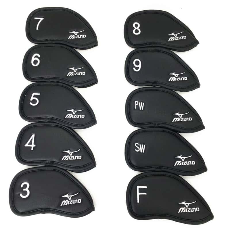 Mizuno Branded Golf Club Iron Headcover (3,4,5,6,7,8,9,Pw,Sw,F) Sports Golf Club Velcro Closed Head 