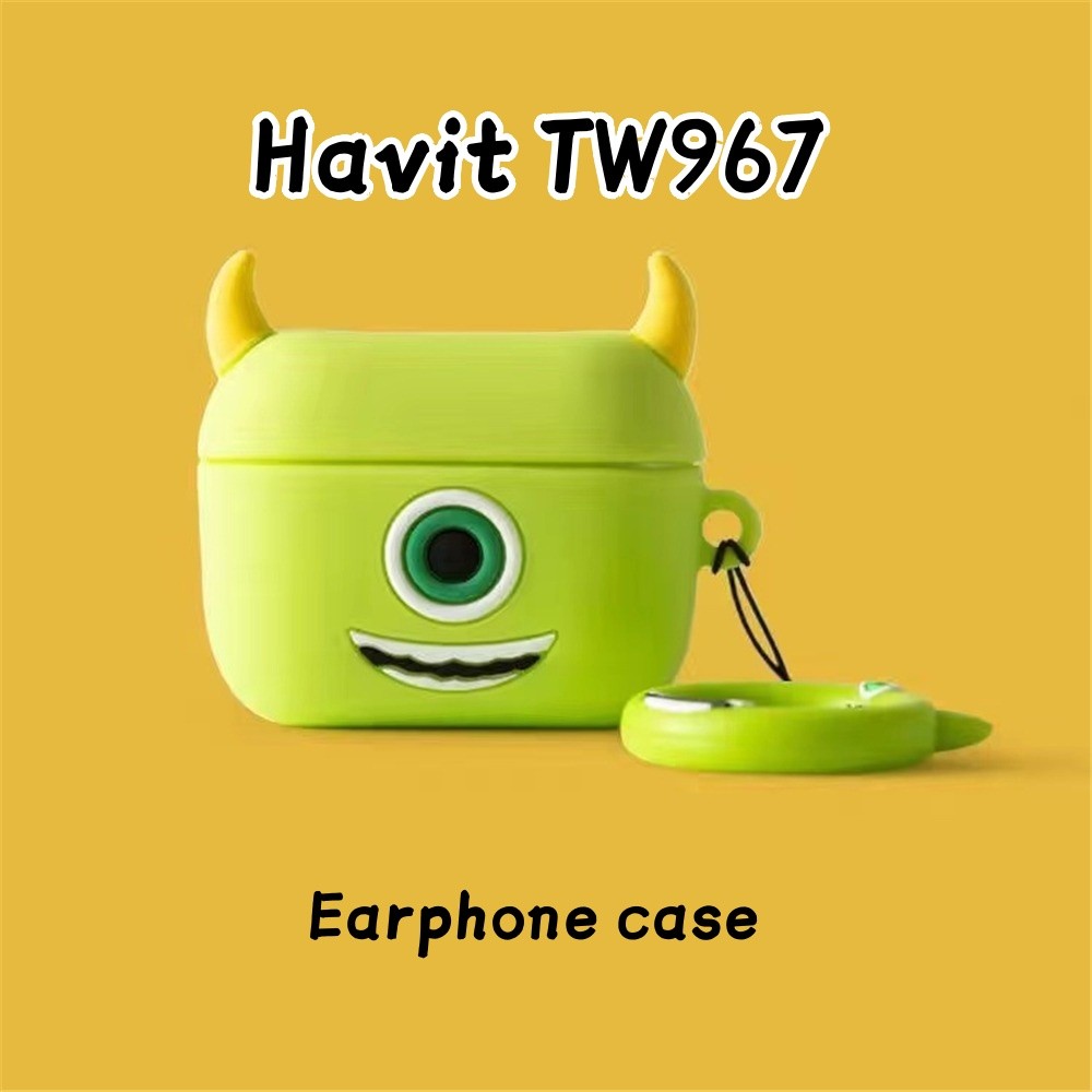 สําหรับ Havit TW967 กรณีปลอกซิลิโคนอ่อนนุ่มหูฟังคอลเลกชันกรณี Anti-fall การ์ตูน NO.2