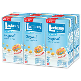 แลคตาซอยนมถั่วเหลืองยูเอชทีรสหวาน 300มล. แพค 6 Lactasoy UHT Sweet 300ml. Pack 6 [หมายเลขบาร์โค้ด 8850267117421 ]