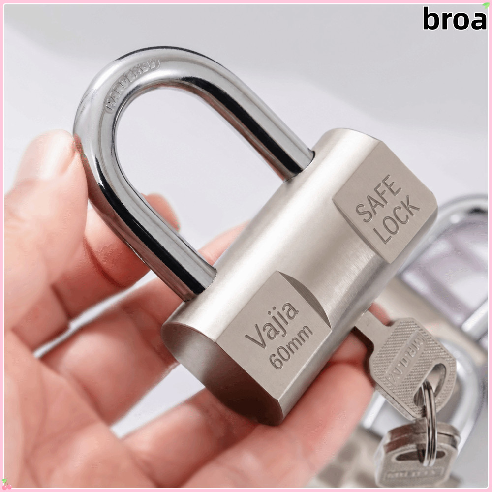 BROA ล็อครักษาความปลอดภัย, กุญแจสําหรับงานหนักที่ปลอดภัยกันน้ํา, สากลพร้อมกุญแจสแตนเลสกันสนิมกุญแจกันขโมยกลางแจ้งยิมหอพักประตูตู้