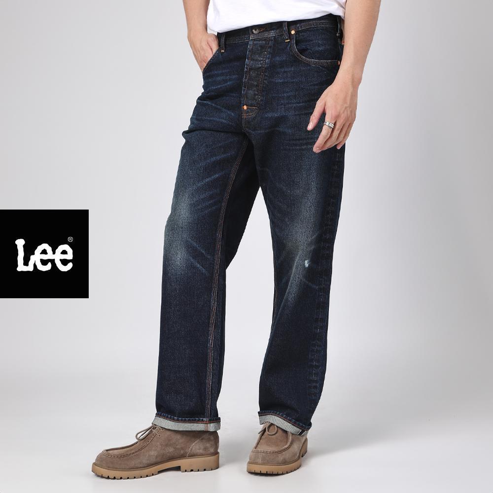 LEE กางเกงยีนส์ (ริมน้ำเงิน) Selvedge 3 years Wash Jouney คอลเลคชั่น 101 เอวสูงทรงกระบอก รุ่น LE S126MRETN02 สียีนส์เข้ม