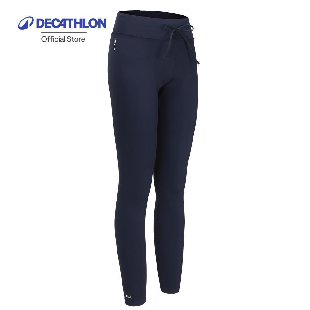 Decathlon W UVleg100L Ss23 Legging Navy กางเกงเลกกิ้งว่ายน้ำผู้หญิงขายาวป้องกันรังสียูวี - Navy