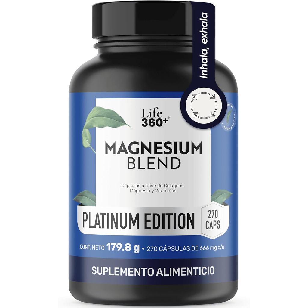LIFE 360+Magnesium Alloy Mix Platinum Version |   4-Inositol-L-Magnesium Succinate, Oxide, Glycinate