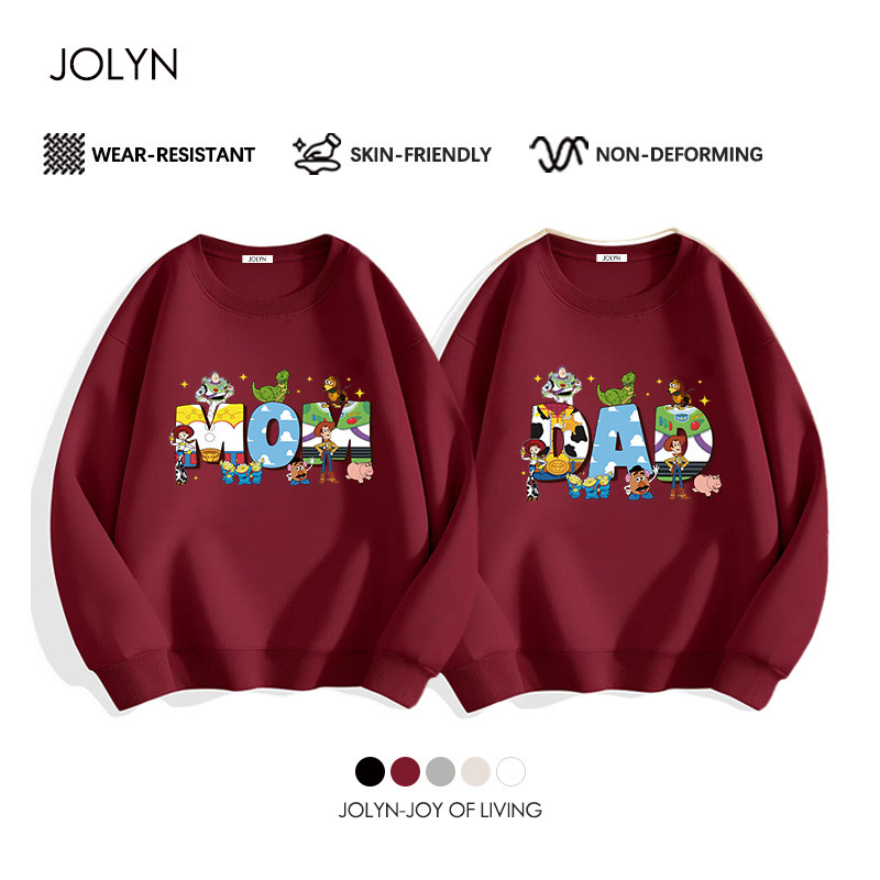 เสื้อยืดยาวของผู้หญิง หนา นุ่ม ใส่สบาย ตัดเย็บดี Toy Story ลายพิมพ์การ์ตูนน่ารัก แนวโน้ม แฟชั่น 2026สินค้าใหม่
