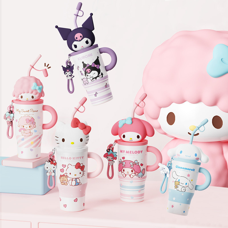 26 สินค้าใหม่ Melody Hello Kitty Thermos Cup Leyi Doll Mini Ice Master Cup 316 สแตนเลสความจุขนาดใหญ่ 580ML