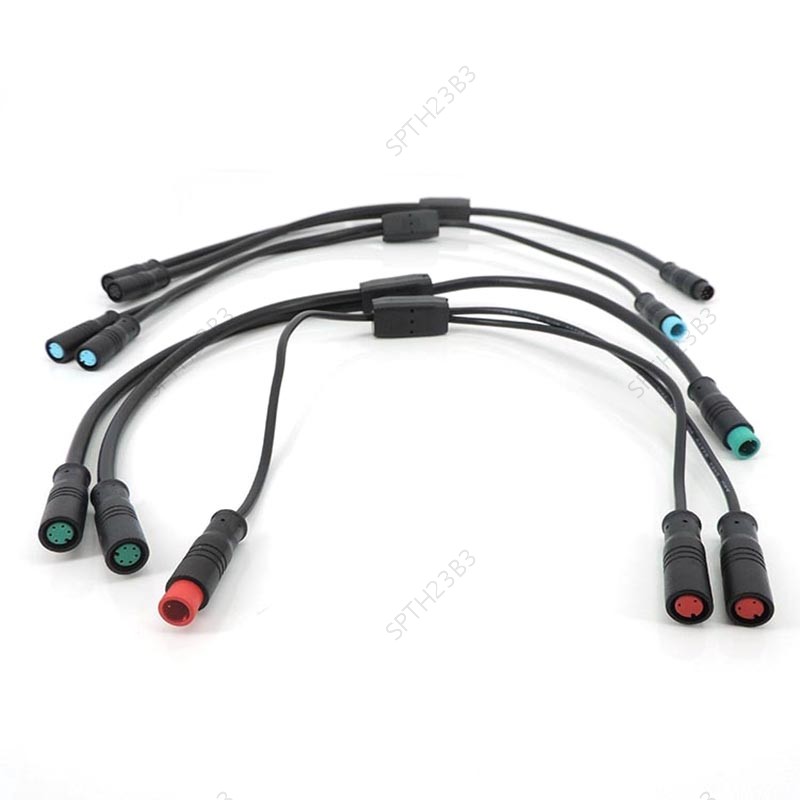 กันน้ํา Y Splitter E-bike m8 2/3/4/5/6 Pin 1 ชาย 2 ทิศทางหญิงสายไฟสําหรับเซนเซอร์สาย Brakeelectrical