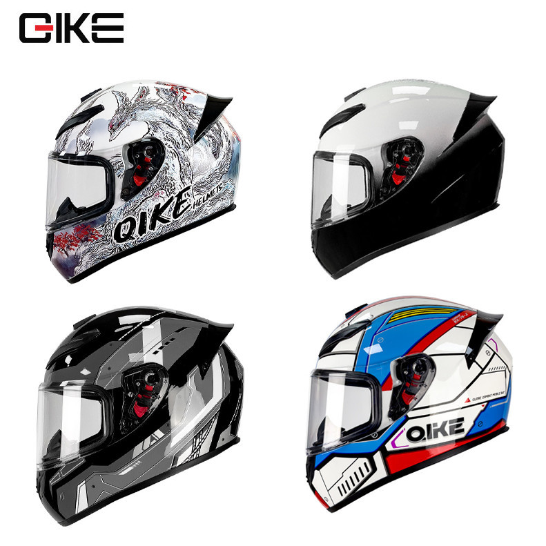 QIKE Knight Helmet Motorcycle Full Helmet Motorcycle Bluetooth Safety Helmet