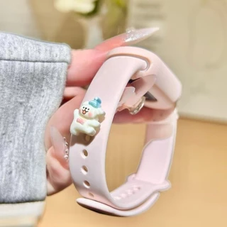 สายนาฬิกาแบบสปอร์ตสําหรับ Xiaomi Mi Band 10 9 8 NFC สายคล้องคอสร้อยข้อมือซิลิโคนกันน้ําอุปกรณ์เสริม