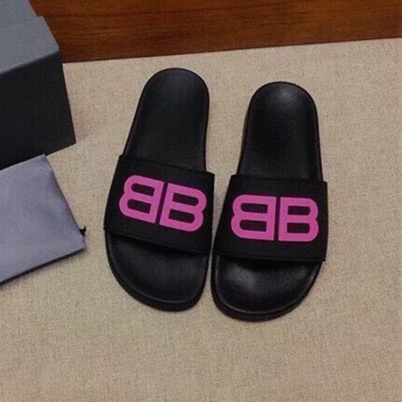 รองเท้าแตะ Slide 2025 Summer Double B Letter Flat Sandals