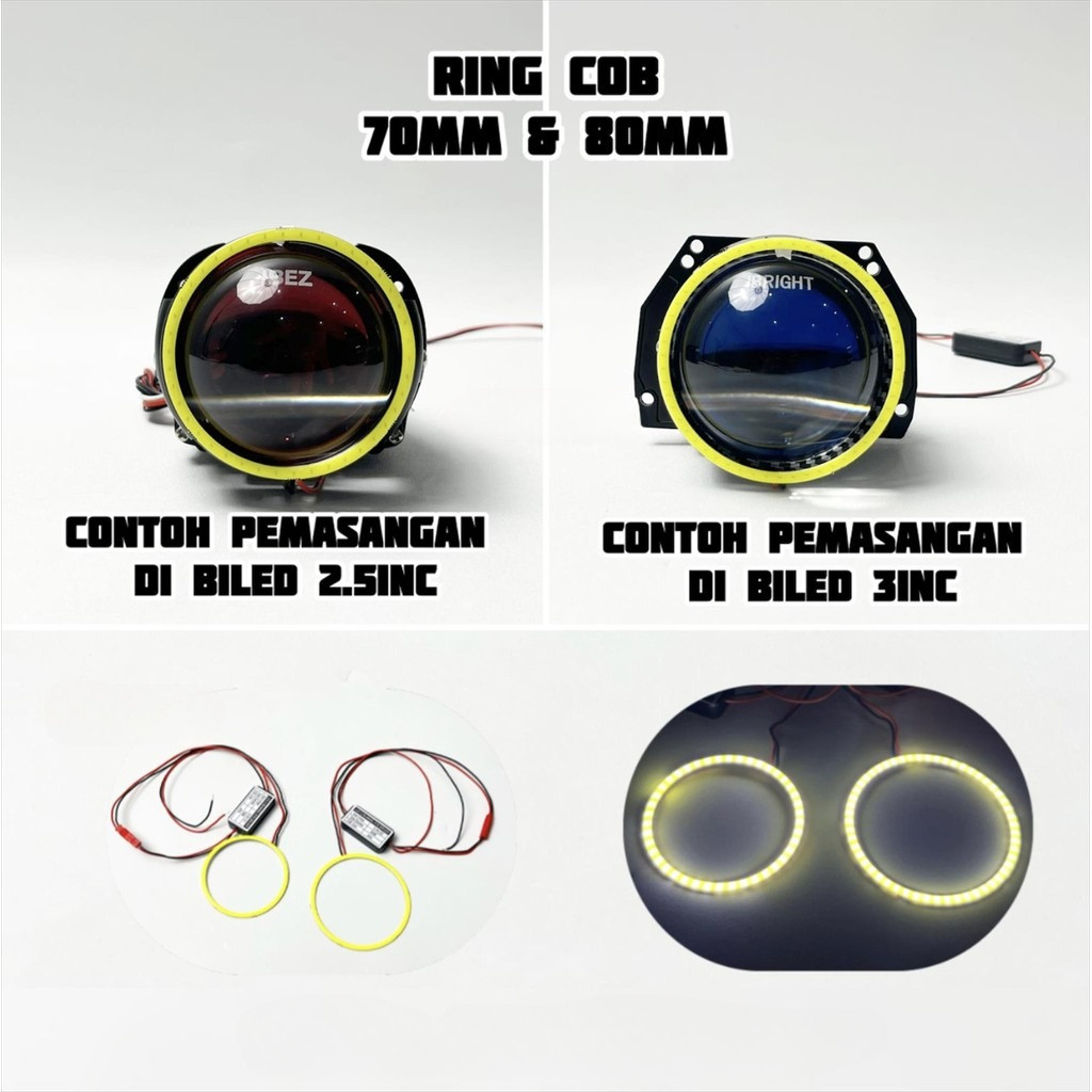 แหวนซัง Bi-LED คุณภาพพรีเมี่ยม 2.5 นิ้วและ 3 นิ้ว - โคมไฟแหวน Broud Bi-LED