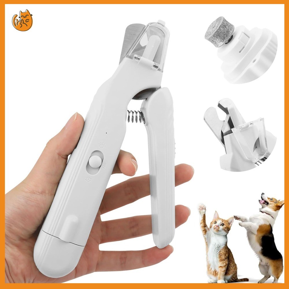 2 in 1 เครื่องบดเล็บสุนัขกรรไกรตัดเล็บสัตว์เลี้ยง USB ชาร์จไฟ LED เสียงรบกวนต่ําเครื่องมือกรูมมิ่งสําหรับสุนัขแมว