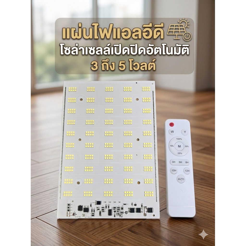 ​แผงไฟโซล่าเซลล์ LED 400W 3.2V (143x225mm) อะไหล่แผงวงจรไฟถนน Solar Cell แสงขาว SMD ชุดซ่อมโคมไฟถนนสปอตไลท์