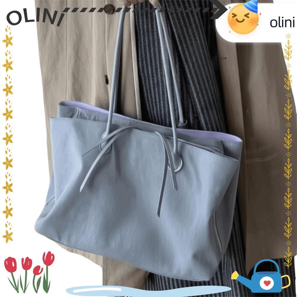 กระเป๋าสะพายข้าง OLINI แบบ tote ขนาดใหญ่ทำจากไนลอน กันน้ำและแฟชั่นสำหรับวันสบายๆ