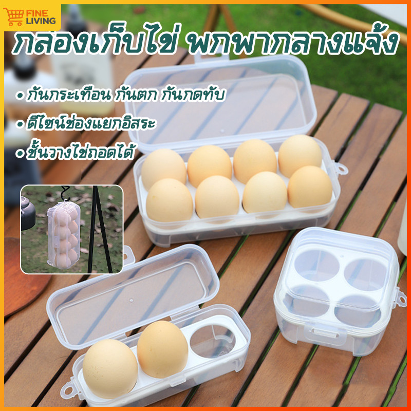 กล่องเก็บไข่อเนกประสงค์ กล่องใส่ไข่กันแตก กล่องเก็บไข่ขนาดเล็ก พกไปได้ทุกที่ 3/4/8 ฟอง เลือกได้