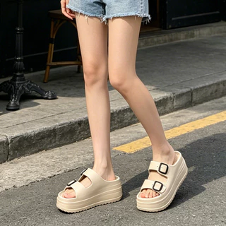 Destin🩰พร้อมส่งจากไทย🛒 รองเท้า แตะ พื้น หนา สายคาดปรับระดับได้ รองเท้าแตะผู้หญิงแฟชั่น รองเท้าฟองน้ำ LT-C3237