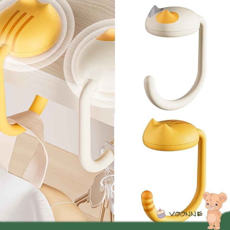 Voonne Cats Desk Hook สําหรับกระเป๋าติดตั้งอย่างราบรื่นเหมาะสําหรับนักเรียนและพนักงานออฟฟิศ Space Sa