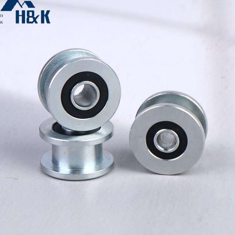 [H&K] M8/M10x35x20mm ล้อนําลูกกลิ้งรอกร่อง H สําหรับการใช้งานเครื่องจักรหนัก {th}