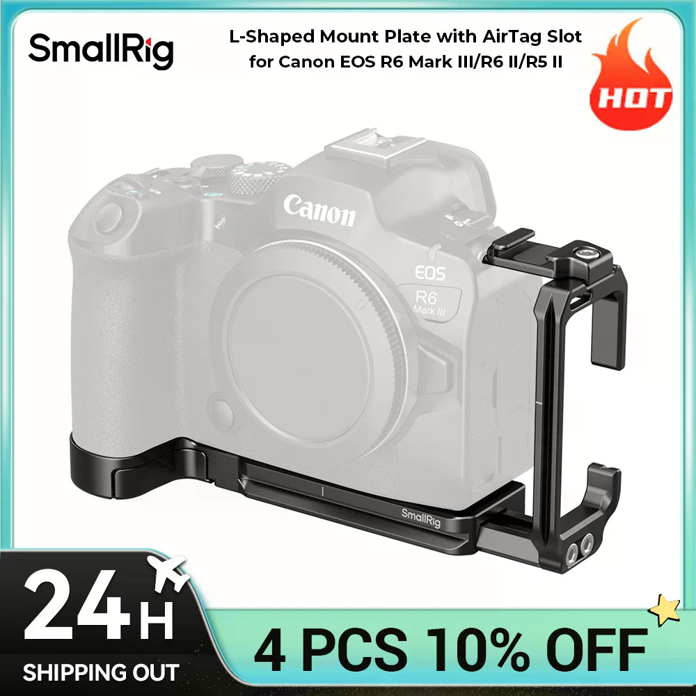 SmallRig R6 Mark III / R6 Mark II L-Shaped Mount Plate with AirTag Slot สําหรับ Canon EOS R6 Mark II