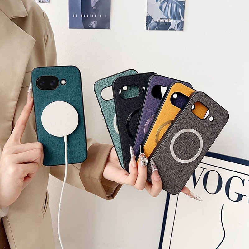 เหมาะสําหรับ Google Pixel 9A เคสโทรศัพท์ Simple Business บุคลิกภาพสร้างสรรค์ผ้าแม่เหล็กรูปแบบผู้ชายผ