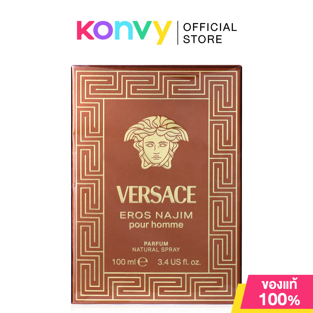 Versace Eros Najim Pour Homme Parfum 100ml น้ำหอมสำหรับผู้ชาย เวอร์ซาเช่ แนวกลิ่น Aromatic-Ambery ที