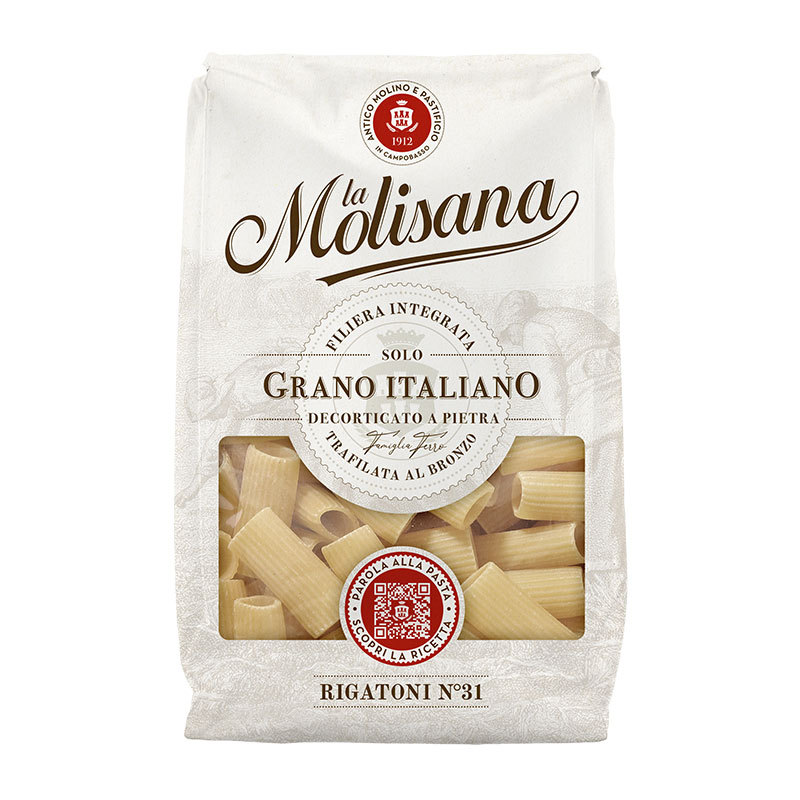ลาโมลิซาน่า ริกาโทนี่ เบอร์31 500 กรัม (LAMOLISANA Rigatoni no.31 500 g) โปโลแมน POLOMAN