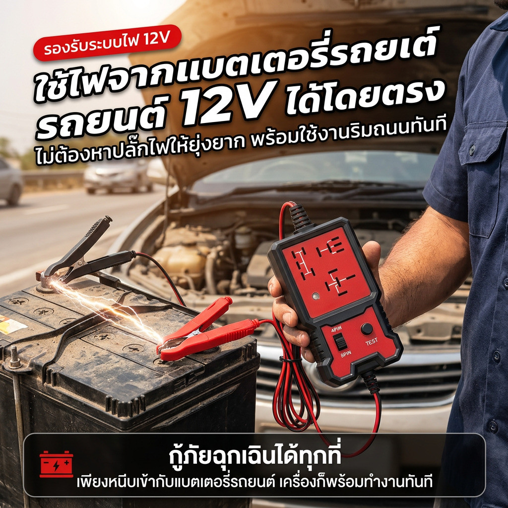 ตรวจสอบเอง ไม่ต้องไปร้าน🔋เครื่องทดสอบรีเลย์/ตรวจสอบแบตเตอรี่รถยนต์ วัดค่าแม่นยำ รู้ผลไว ใช้เป็นก็ใช้ได้ ประหยัดค่าซ่อม