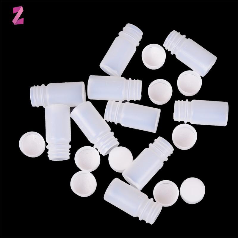 [ZTO-t] 10X 10ml ขวดรีเอเจนต์พลาสติกยาตัวอย่าง Vials ผู้ถือของเหลวเครื่องมือที่มีประโยชน์