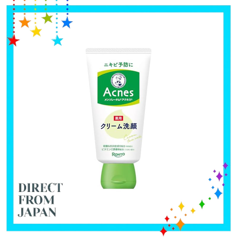 Acnes  Cream Cleanser 130g & Mentholatum Acnes  Pore Cleansing Scrub Wash Set of 2