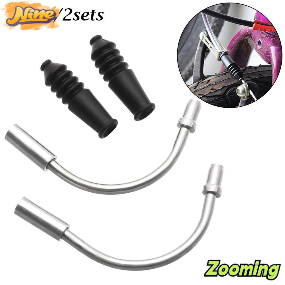 ZOOMING 2 ชิ้น/2 ชุด V ก๋วยเตี๋ยวเบรค MTB จักรยานเสือภูเขาท่อเบรคก๋วยเตี๋ยวและ Boot Bend Tube