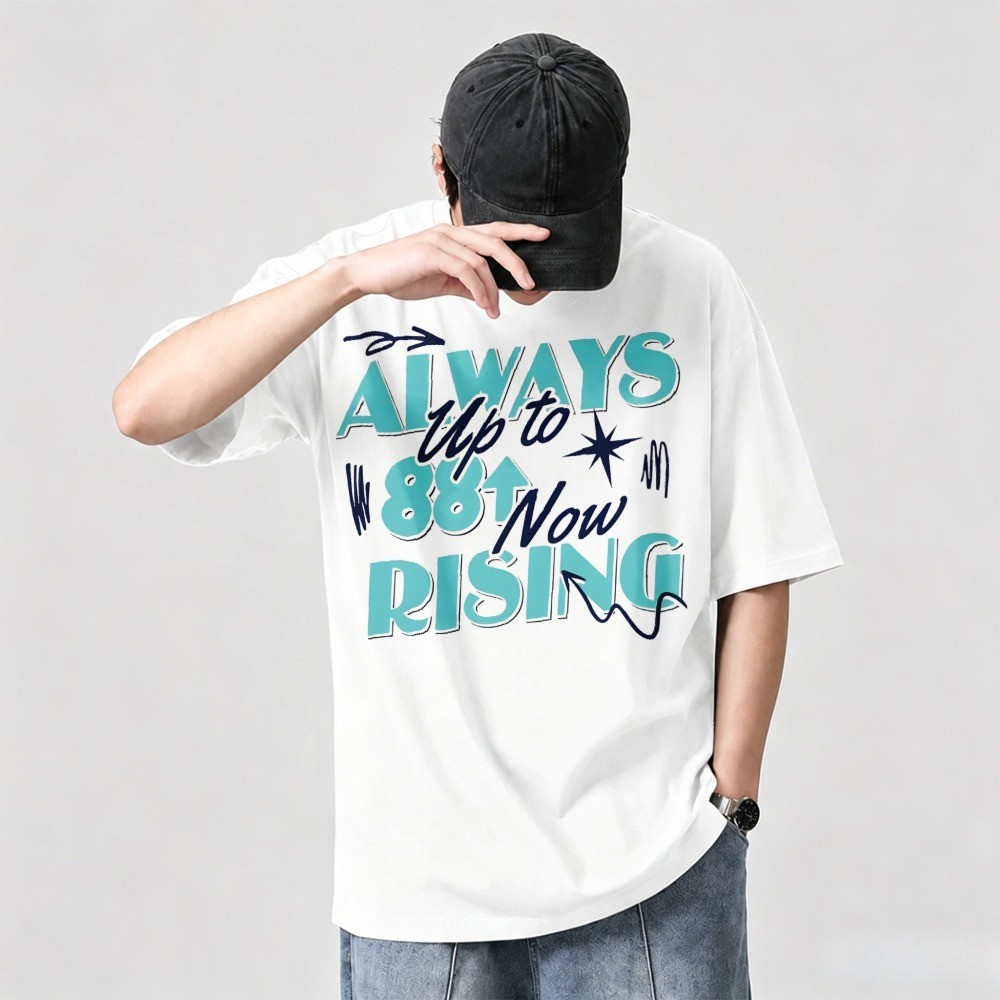 CODaAlways Up To 86 Now Rising Print T Shirt Ready Stock Graphic Tee ผ้าฝ้าย 100% ขนาดใหญ่ชุดลําลอง Tshirt