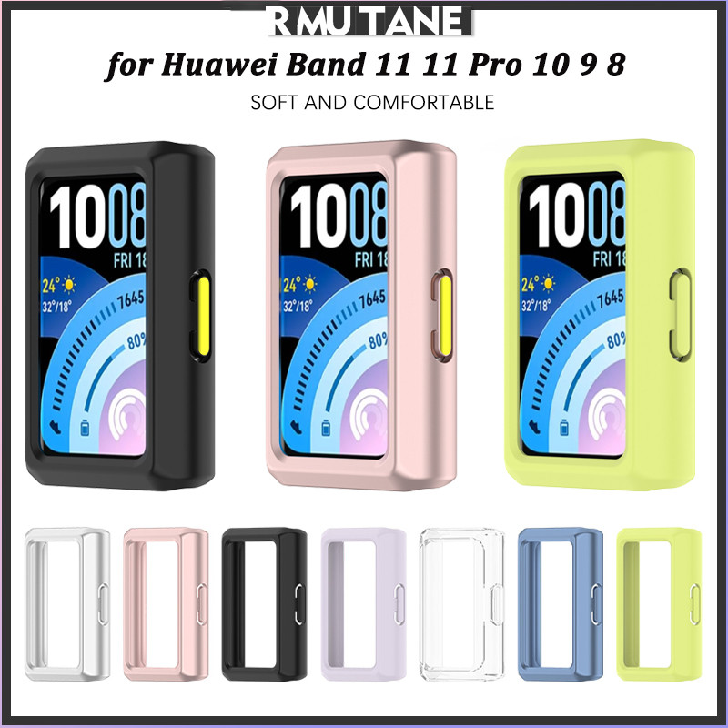 ครอบคลุมกรณีพีซีสำหรับ for Huawei Band 11 11 Pro ปกป้องหน้าจอโดยไม่มีอุปกรณ์เสริมฟิล์มสำหรับ for Huawei Band 10 9 8 NFC
