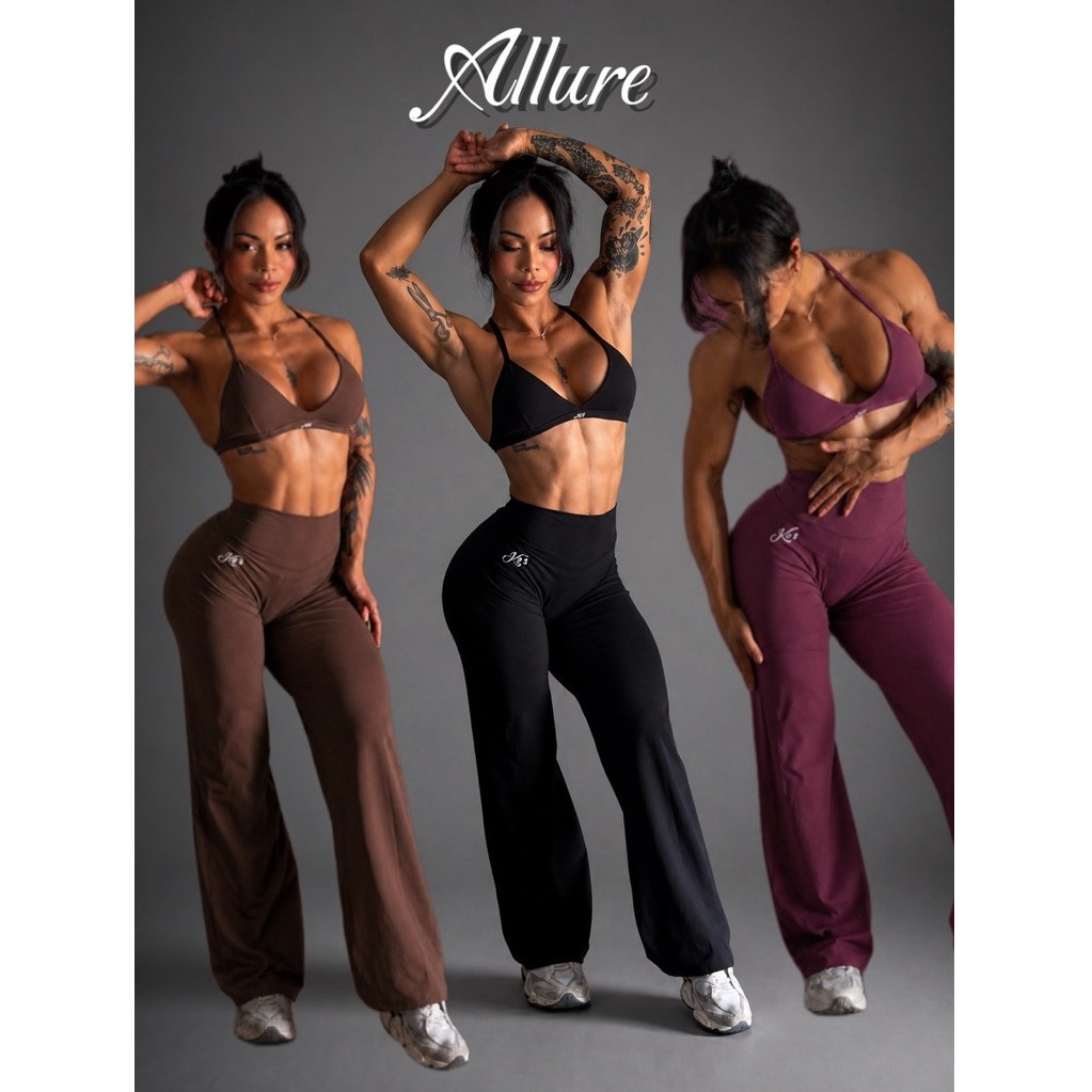 Keep Curves /ALLURE COLLECTION (NEW)สปอรตบรามีฟองน้ำ+กางเกงขายาวทรงตรง ยกก้นเด้ง ขายแยก / ขายเซ็ท