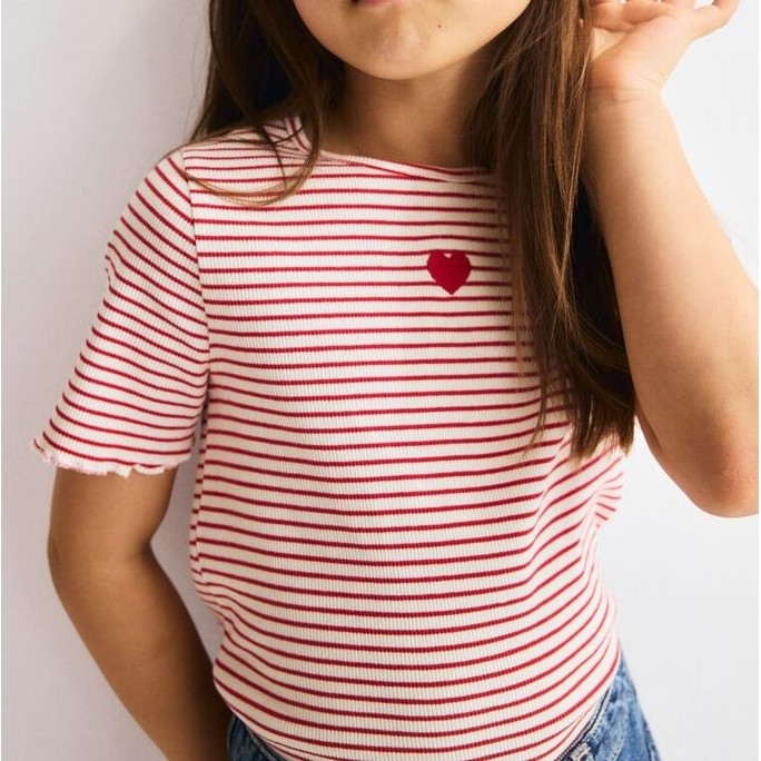 H&M(เอชแอนด์เอ็ม) เสื้อท่อนบนผ้าริบ เด็กหญิง 1338245_1