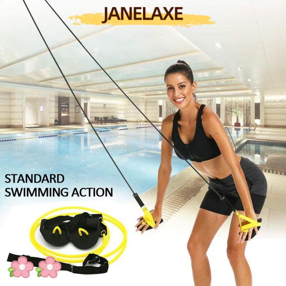 JANELAXE932JN 20-60LBS Hand Webbed Paddle Fitness Strength Trainer ยืดดึงเชือก Professional Freestyl