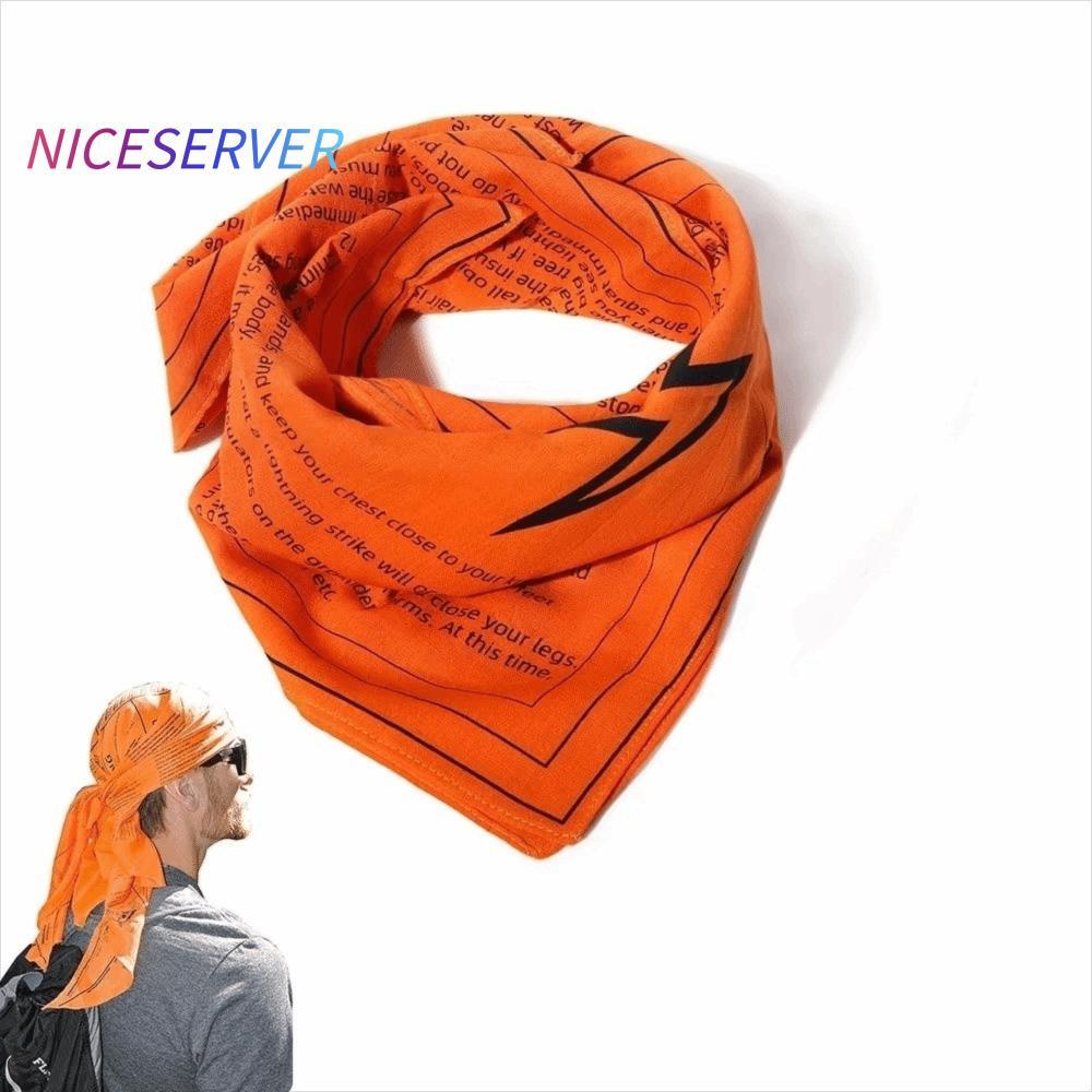 KUAIZII Camping Bandana, Breathable คอป้องกันผ้าพันคอ,ป้องกันผ้าฝ้าย High Vis สีส้ม EDC เครื่องมือกี
