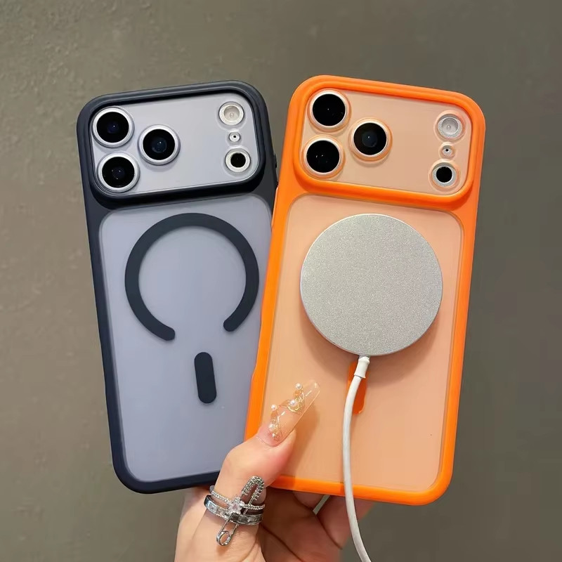 สําหรับ OPPO Reno 14F 13F 12F Reno 14 13 12 11 10 Pro เคสโทรศัพท์แม่เหล็กเคลือบโปร่งแสงบางเฉียบกันกระแทกซิลิโคนแข็ง