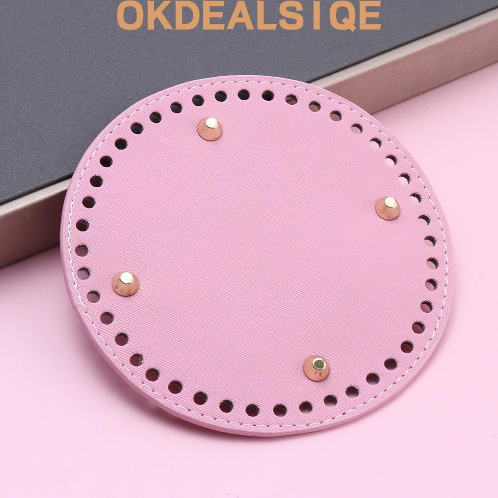OKDEALS1QE สําหรับถักกระเป๋าอะไหล่ Handmade ด้านล่าง 52 หลุม DIY หนัง PU