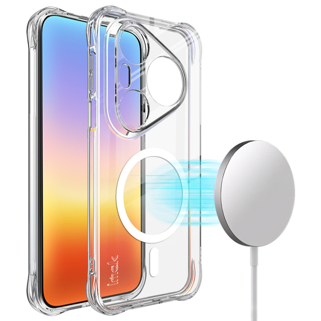 เคสแม่เหล็กสําหรับ HUAWEI Pura 90s 90 Pro Max IMAK ถุงลมนิรภัยแบบนุ่มกันกระแทก TPU Cover