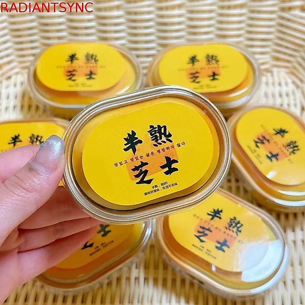 RADIANTSYNC ขนมปังของเล่นสกุชชี่, จําลองช้า Rising Squishy ชีส, ชายหญิง Sticky Hand Relax Pinch Sensory Fidget Ball เด็กผู้ใหญ่