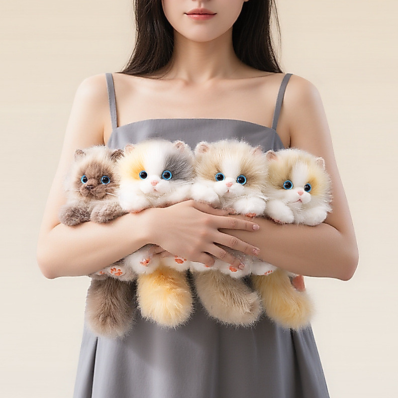 Simulated keychain Animal plush toy Plush Toy Cat bag Pendant doll Doll toy
