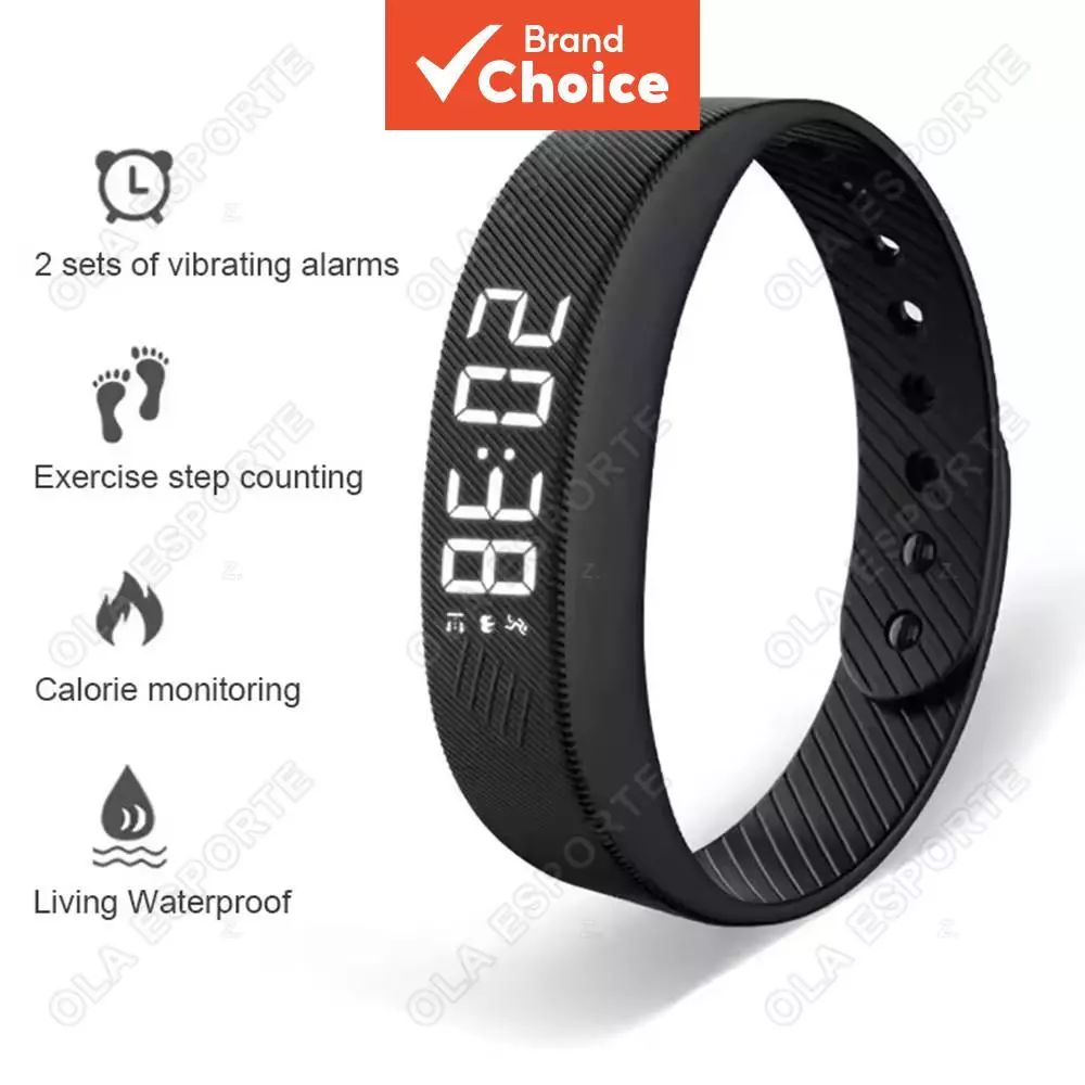 สายรัดข้อมืออัจฉริยะ หน้าจอ LED ดิจิทัล กันน้ํา นาฬิกาอัจฉริยะ ติดตามสุขภาพ นับจํานวนก้าว ตัวติดตามการออกกําลังกาย แจ้งเตือนด้วยการสั่น
