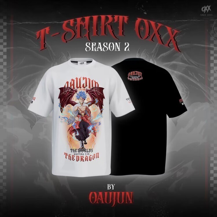 เสื้อยืดพิมพ์ลาย- T-Shirt OXX By OAUJUN Season.2 The World's Waiting For The Dragon S-5XL