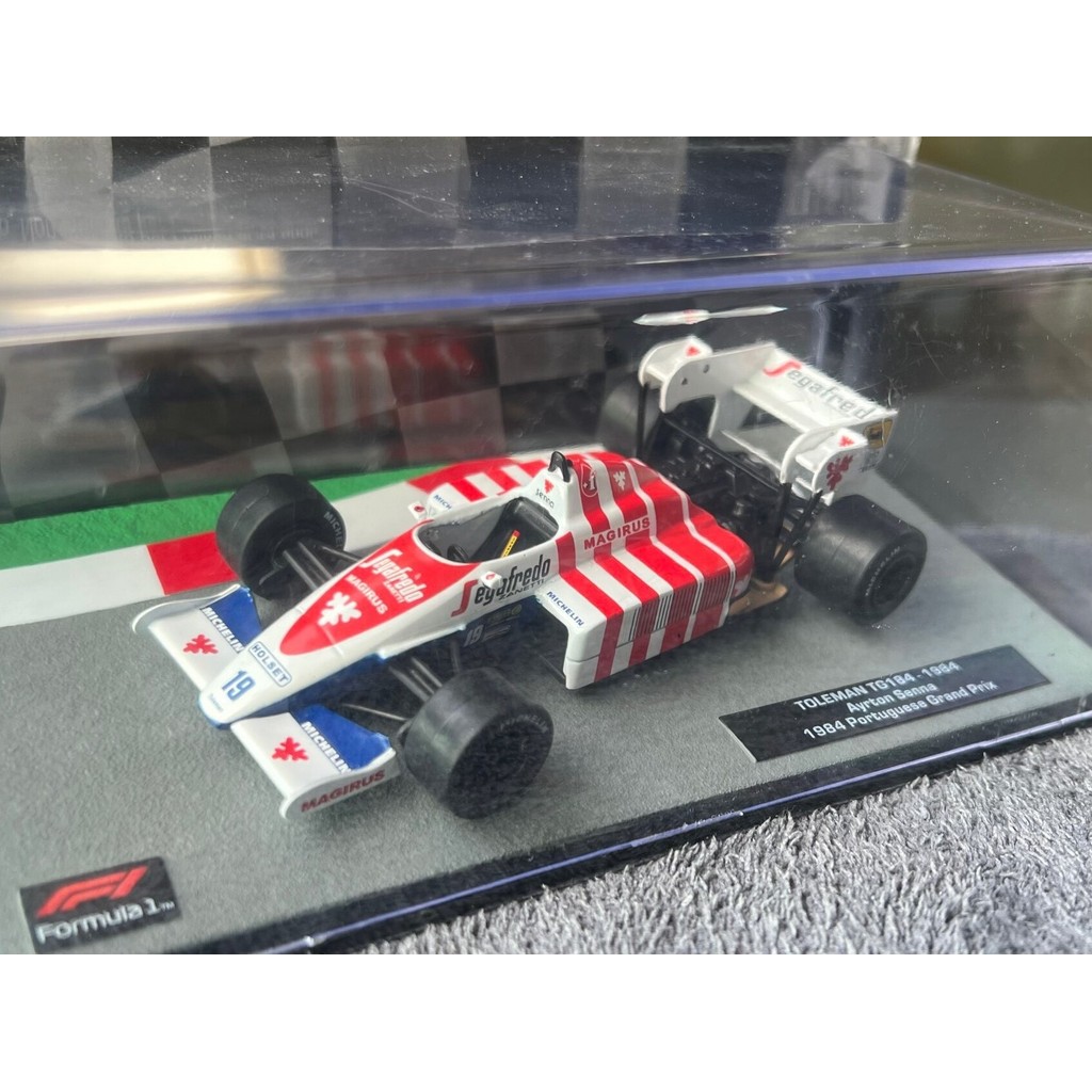 ใหม่เอี่ยม!Diego+1/43+senna+senna+toleman+tg184+ayrton+toleman+โมเดลรถ+ไดรเวอร์ที่นั่งแรกของ Senna