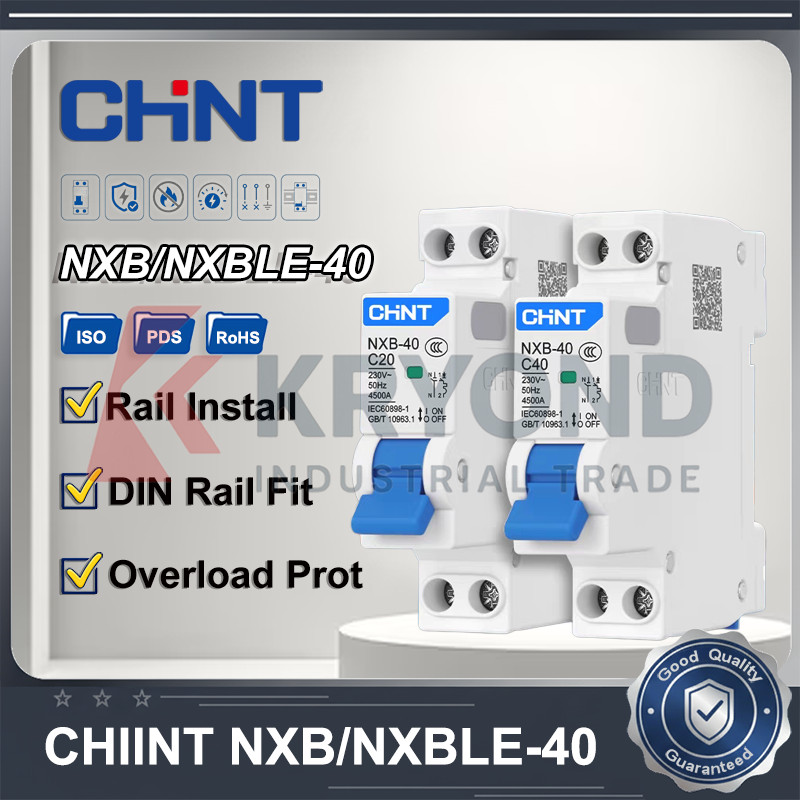 DPN 1P+N CHINT NXB-40 NXBLE-40 เปลี่ยน DZ267-32220V 50HZ Miniature Leakage Circuit Breaker MCB RCBO 
