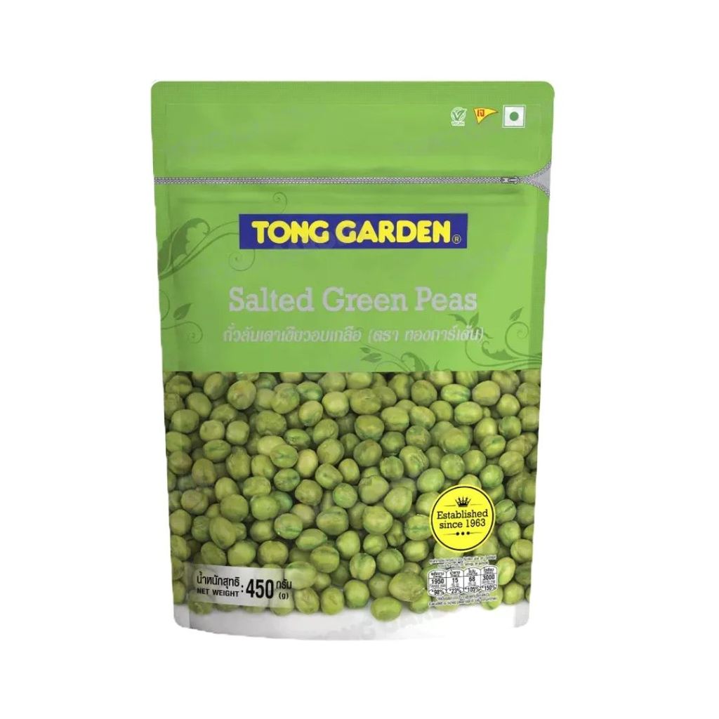 ทองการ์เด้น ถั่วลันเตาเขียวอบเกลือ Tong Garden Salted Green Peas 450g.