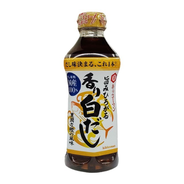 คิคโคแมน ซอสจากปลาแแห้งผสมซอสถั่วเหลือง Kikkoman Hon Tsuyu Kaori Sirodashi 500ml.